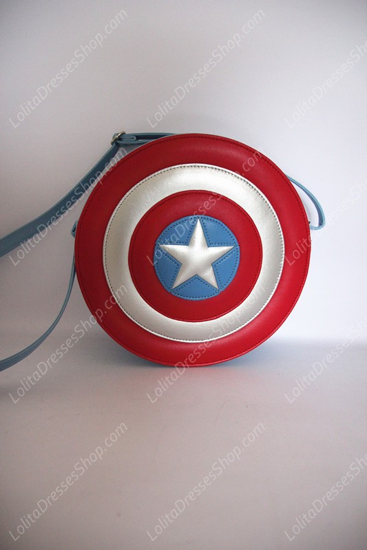 Captain America Shield PU Lolita Bag