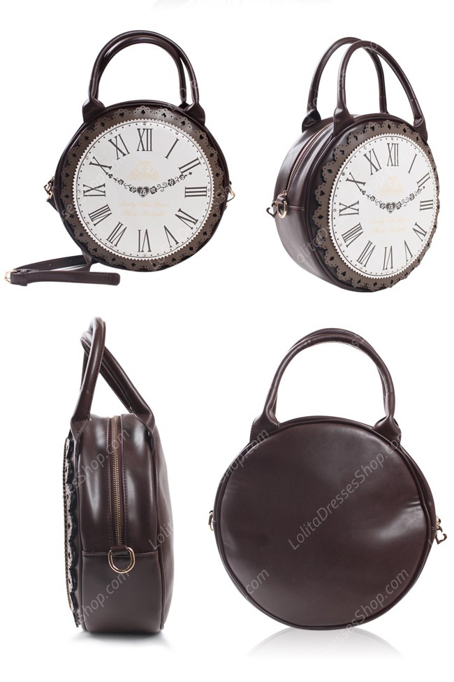 Fashion Retro Clock Prototype Lace Lolita Handbag