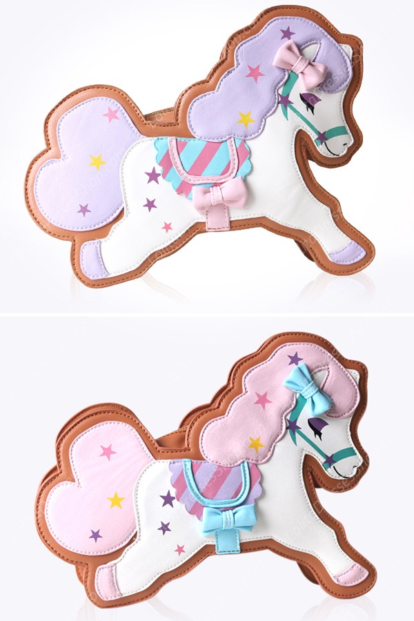 Sweet Candy Ice Cream Pony Print PU Lolita Shoulder Bag