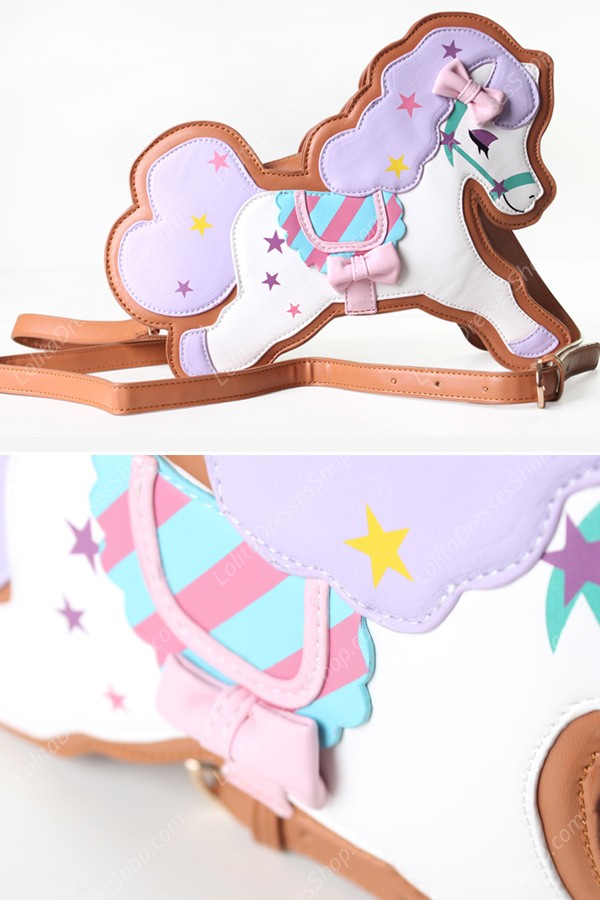 Sweet Candy Ice Cream Pony Print PU Lolita Shoulder Bag