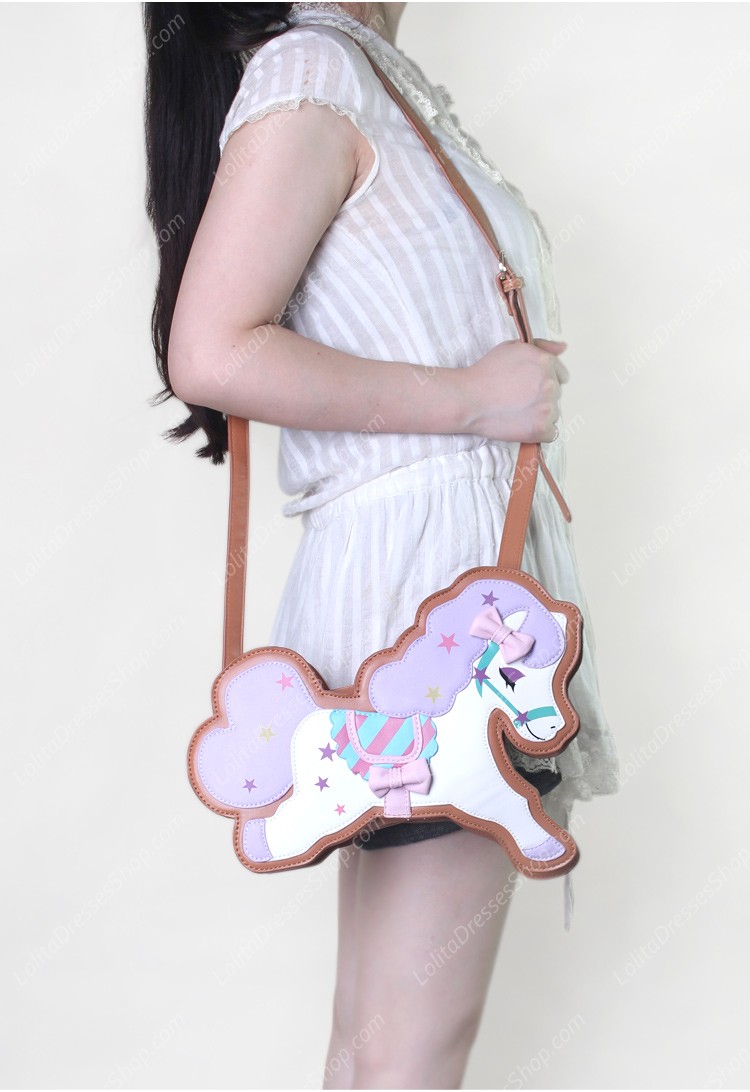 Sweet Candy Ice Cream Pony Print PU Lolita Shoulder Bag