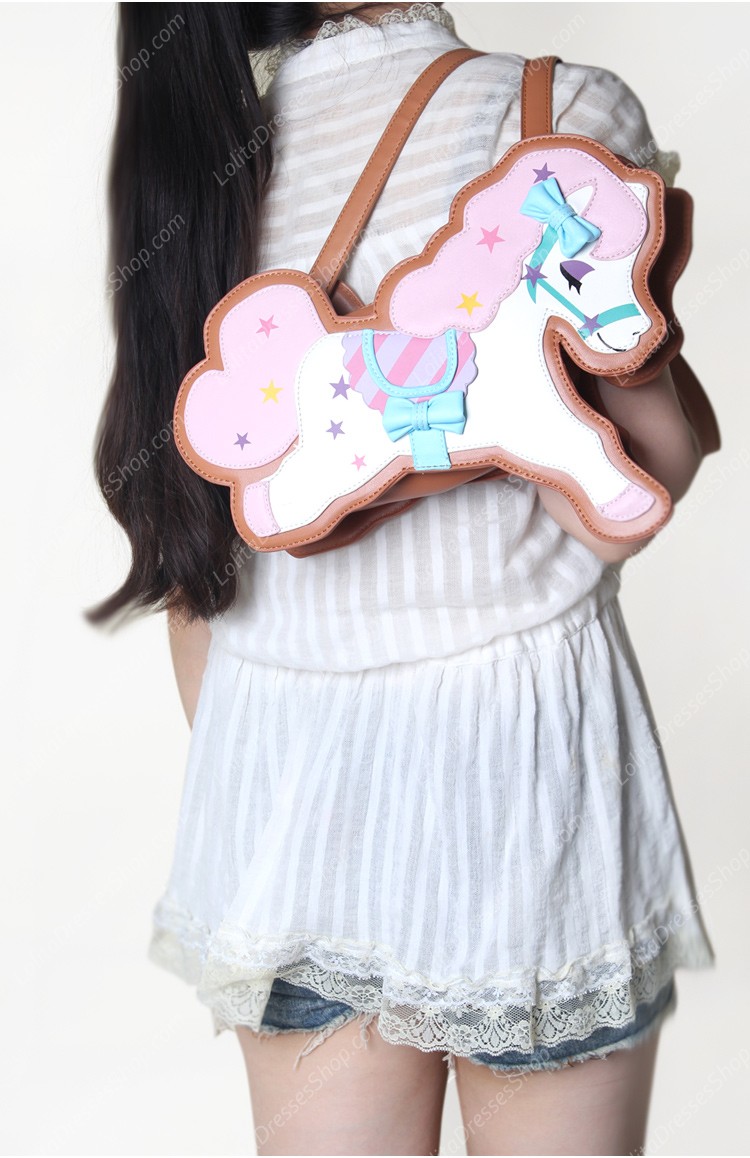 Sweet Candy Ice Cream Pony Print PU Lolita Shoulder Bag