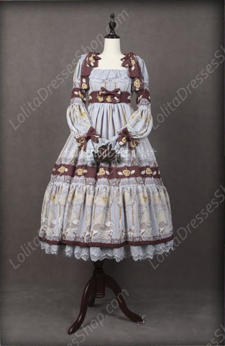 Chiffon Royal Carousel Long Sleeve Luxury Classical Puppets Lolita Dress