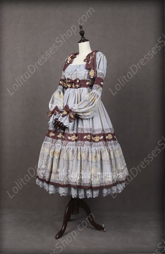 Chiffon Royal Carousel Long Sleeve Luxury Classical Puppets Lolita Dress