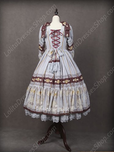 Chiffon Royal Carousel Long Sleeve Luxury Classical Puppets Lolita Dress