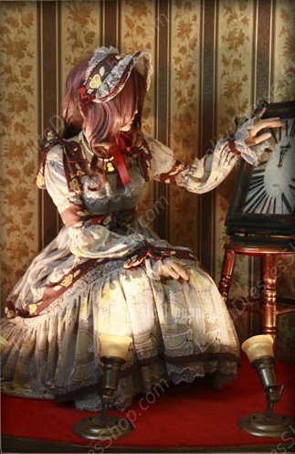 Chiffon Royal Carousel Long Sleeve Luxury Classical Puppets Lolita Dress