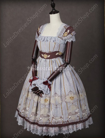 Chiffon Royal Carousel Sleeveless Lace Luxury Classical Puppets Lolita JSK Vest Dress