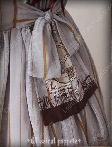 Chiffon Royal Carousel Lantern Sleeve Classical Puppets Lolita OP Dress