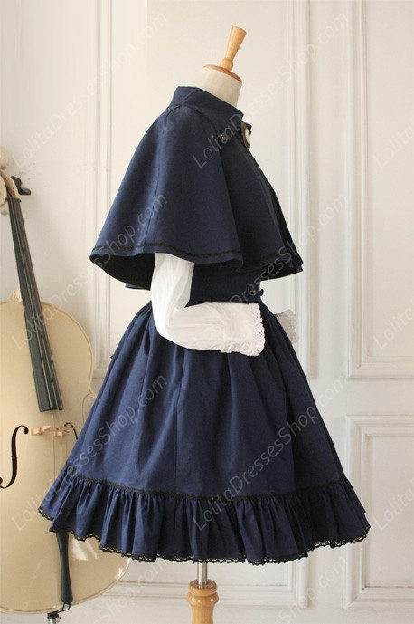 Gothic Retro Empire Cloak Fishbone Overskirt Lolita Dresses Lolita Suit