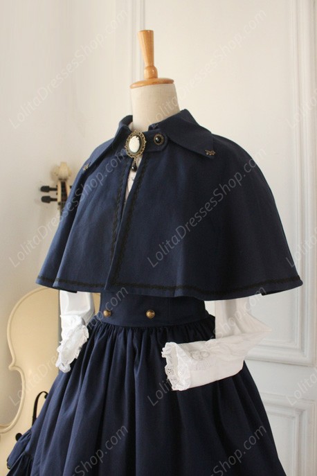 Gothic Retro Empire Cloak Fishbone Overskirt Lolita Dresses Lolita Suit