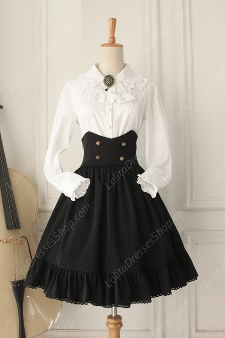 Gothic Retro Empire Cloak Fishbone Overskirt Lolita Dresses Lolita Suit