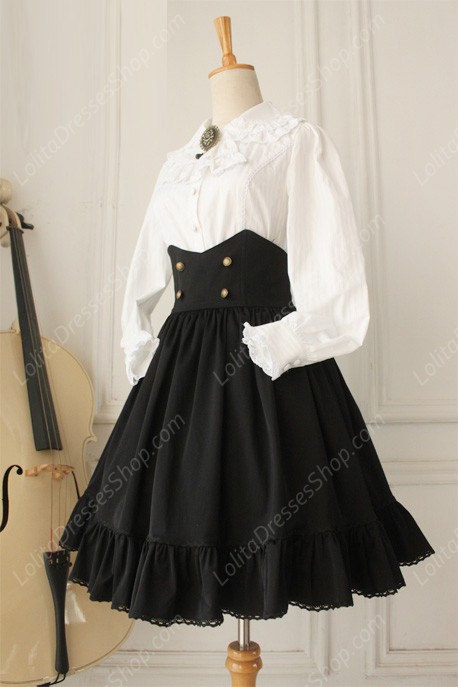 Gothic Retro Empire Cloak Fishbone Overskirt Lolita Dresses Lolita Suit