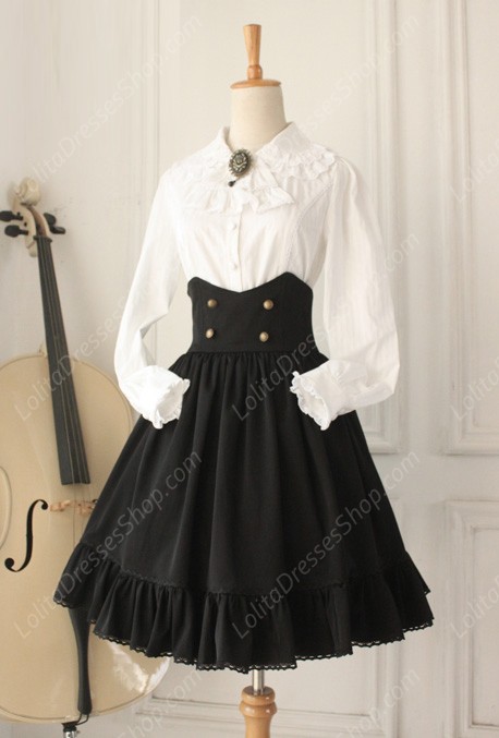 Gothic Retro Empire Cloak Fishbone Overskirt Lolita Dresses Lolita Suit