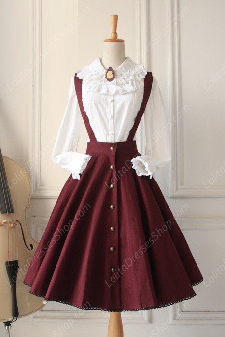 Gothic Retro Cloak Lolita Strap Dress Lolita Suit