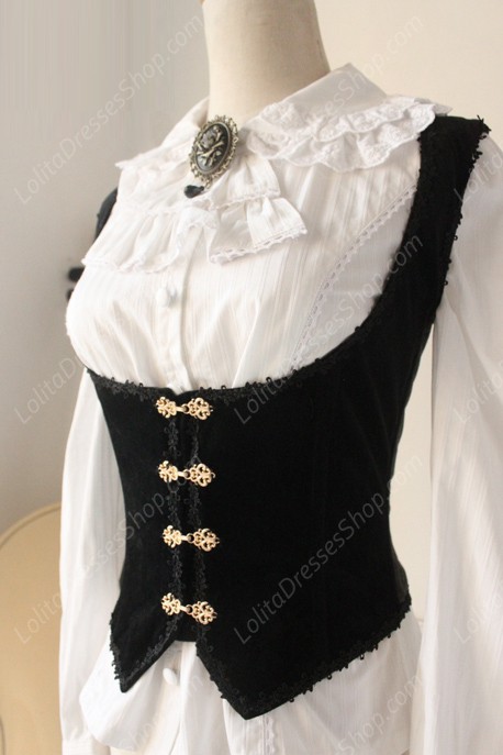 Gothic Retro Fishbone Breast Care Lolita Vest