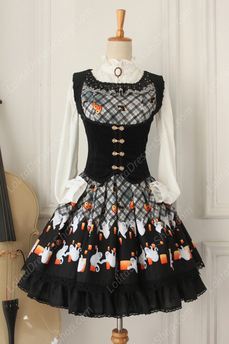 Gothic Retro Fishbone Breast Care Lolita Vest