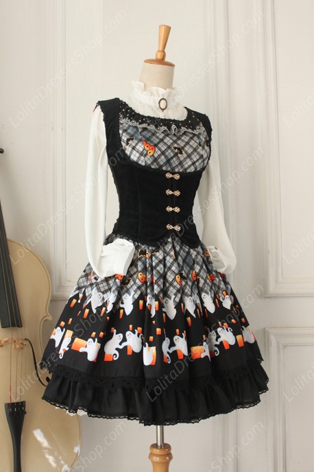 Gothic Retro Fishbone Breast Care Lolita Vest