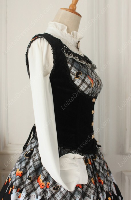 Gothic Retro Fishbone Breast Care Lolita Vest