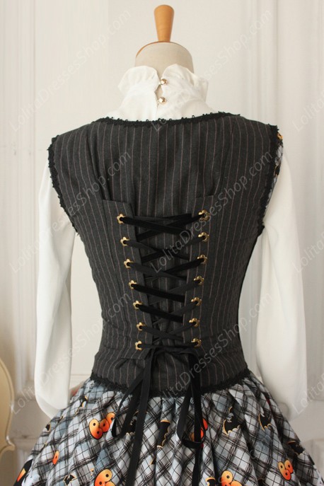 Gothic Retro Fishbone Breast Care Lolita Vest