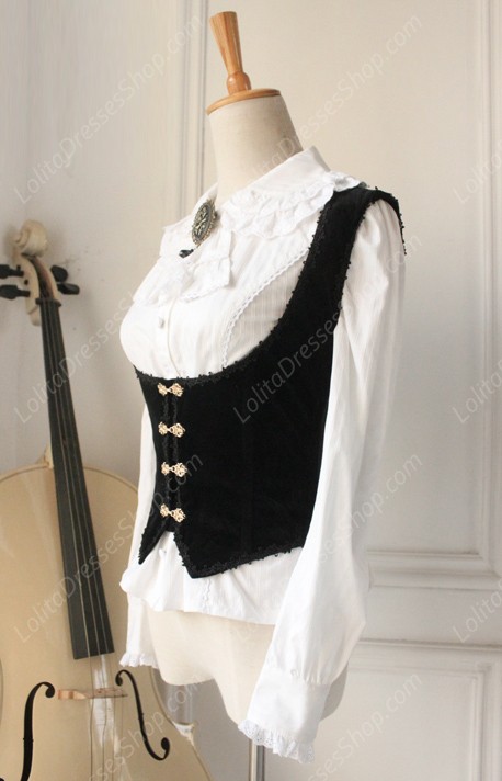 Gothic Retro Fishbone Breast Care Lolita Vest