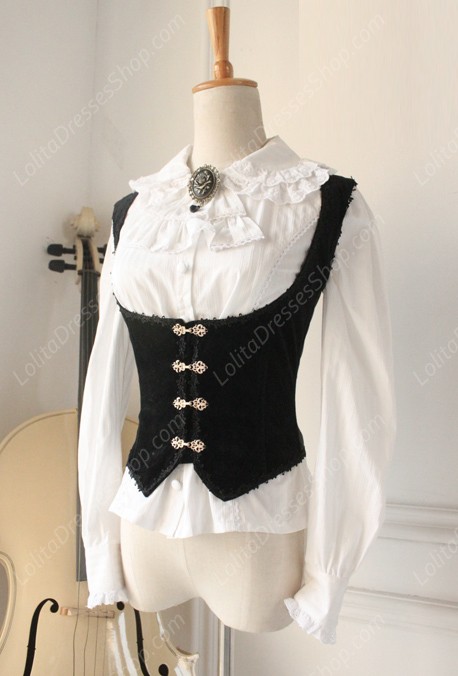 Gothic Retro Fishbone Breast Care Lolita Vest