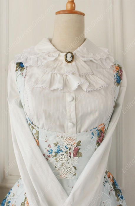 Vintage Breast Care Lace Floral Gothic Lolita Dresses