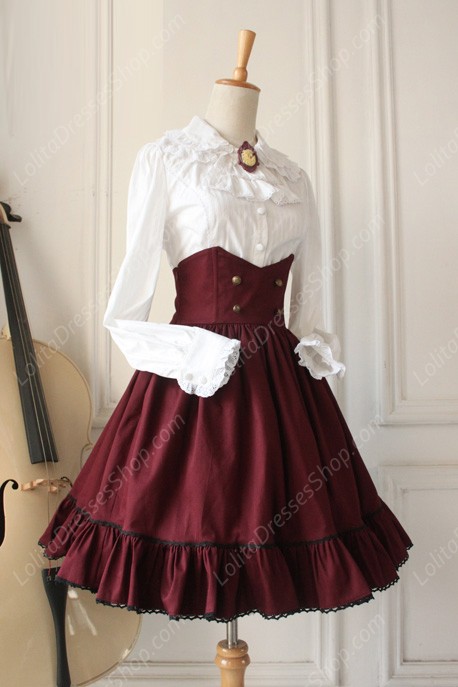 Cheap Vintage Ruffles Gothic Empire Fishbone Lolita Overskirt Sale At ...