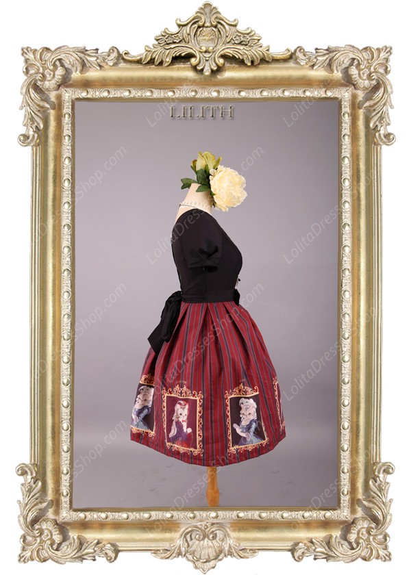 Sweet Lady Cats Prints Vintage LILITH Lolita OP Dress