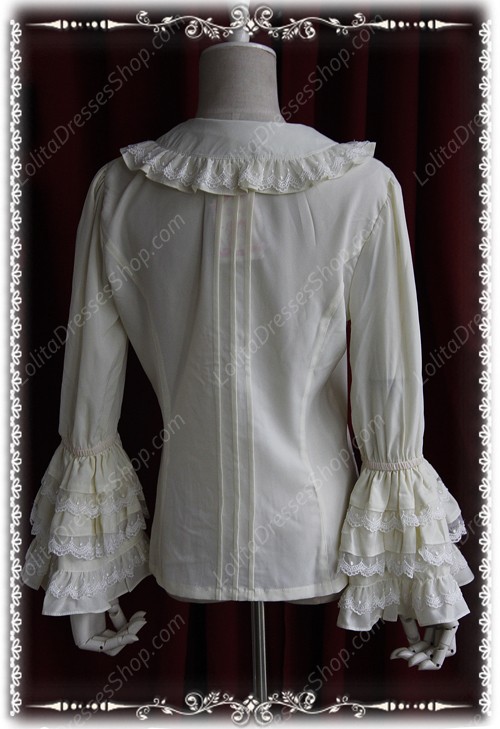 Cheap Sweet Cotten Long Sleeves Chiffon Infanta Lolita Shirt Sale At ...