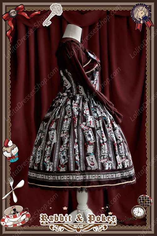 Sweet Cotten Rabbit&Poker Infanta Lolita Dress