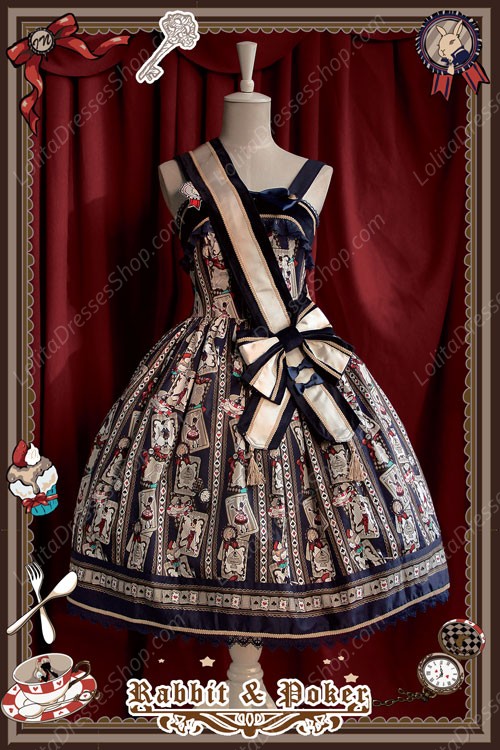 Sweet Cotten Rabbit Poker Infanta Lolita Ribbon