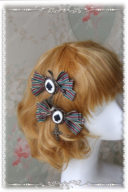 Sweet Army Green Small Infanta Lolita Hairpin