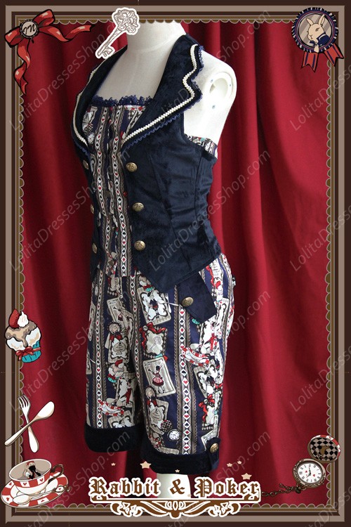 Sweet Cotten Rabbit Poker Infanta Lolita Combination 1 : Shorts + Vest