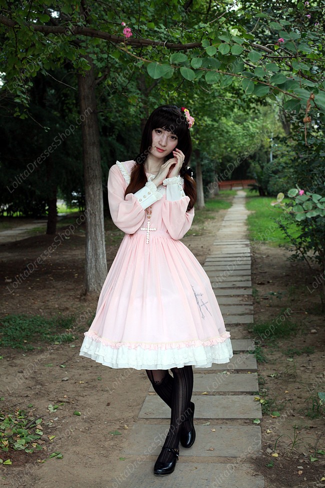 Sweet Cross Embroidery Souffle Song Lolita OP