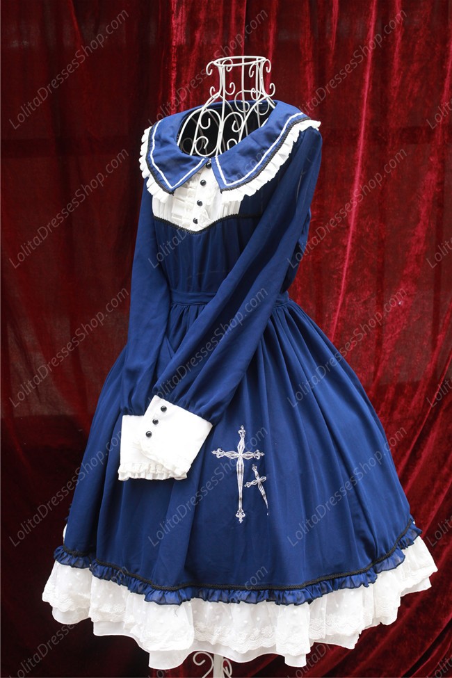 Sweet Cross Embroidery Souffle Song Lolita OP