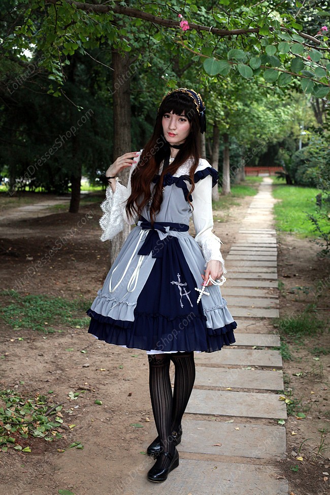 Sweet Cross Embroidery Souffle Song Lolita JSK