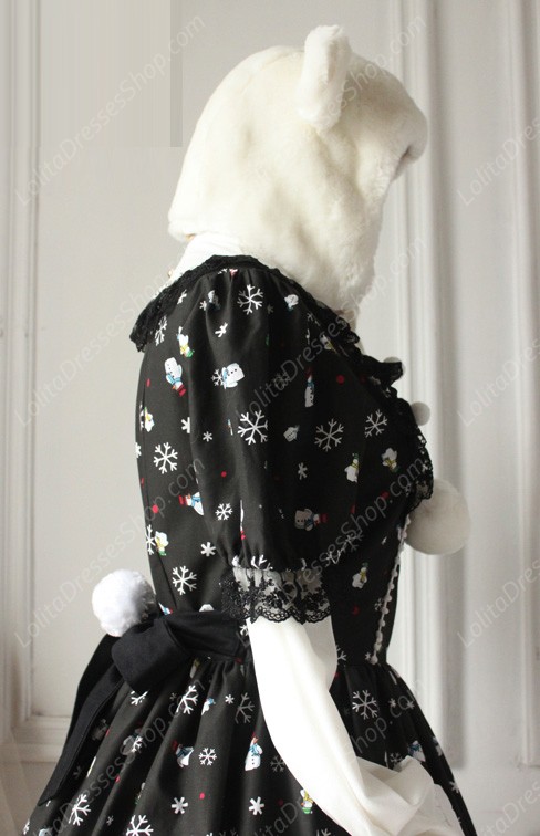 Sweet Frozen Christmas Snowman Retro Fairy Tale Style Lolita Dress