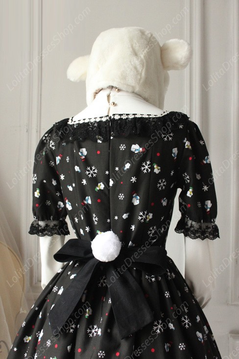 Sweet Frozen Christmas Snowman Retro Fairy Tale Style Lolita Dress