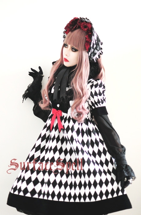 Illusion Realizer Diamond High Waist Surface Spell Gothic Lolita Doll Dress