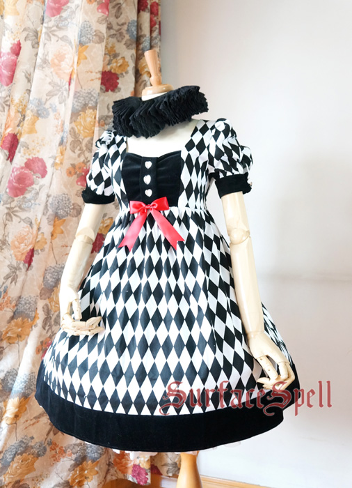 Illusion Realizer Diamond High Waist Surface Spell Gothic Lolita Doll Dress