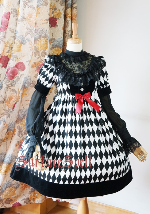 Illusion Realizer Diamond High Waist Surface Spell Gothic Lolita Doll Dress