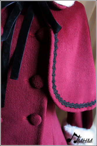 Woollen Double-breasted Long Skirt Lolita Coat & Shawl