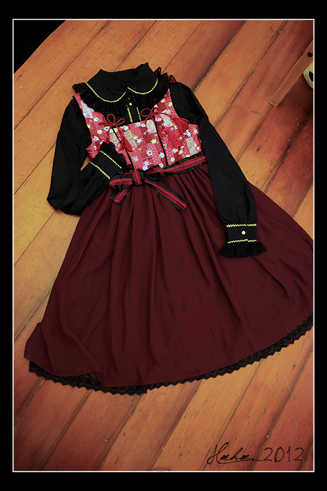Western Antique Doll Bow High Waist HMHM Lolita Dresses
