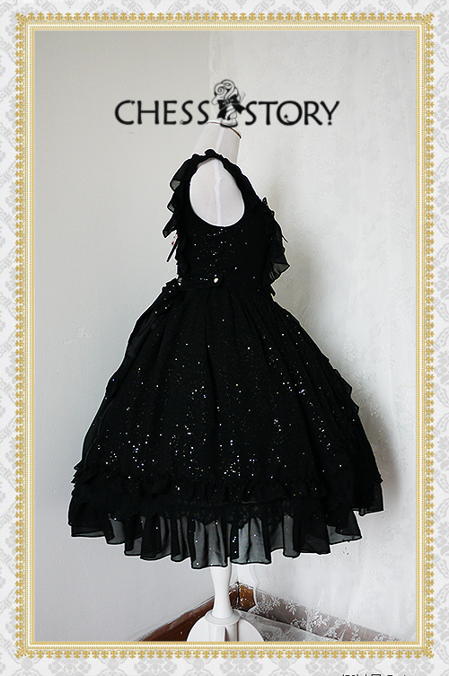 Sweet Chiffon Le Ballet Embroidery Lace Chess Story Lolita Jumper Dress Luxury Version