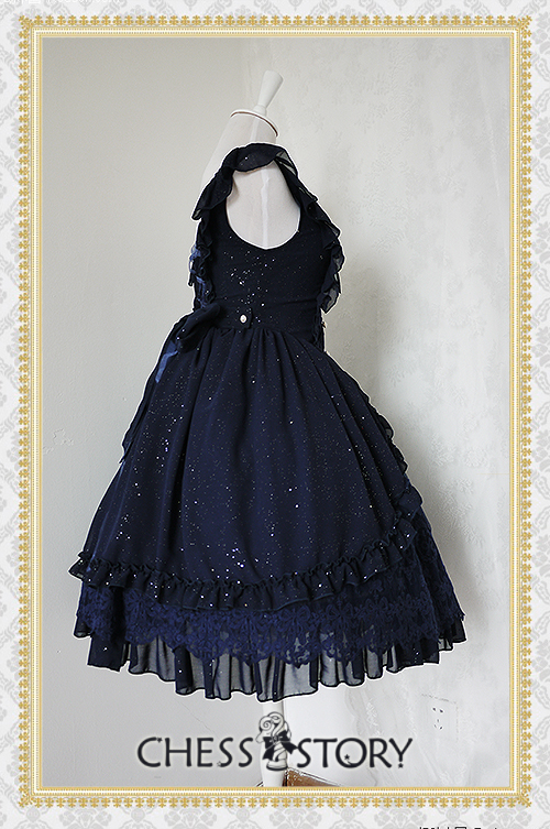 Sweet Chiffon Le Ballet Embroidery Lace Chess Story Lolita Jumper Dress Luxury Version