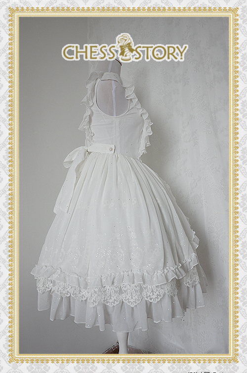 Sweet Chiffon Le Ballet Embroidery Lace Chess Story Lolita Jumper Dress Luxury Version