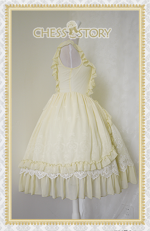 Sweet Chiffon Le Ballet Embroidery Lace Chess Story Lolita Jumper Dress