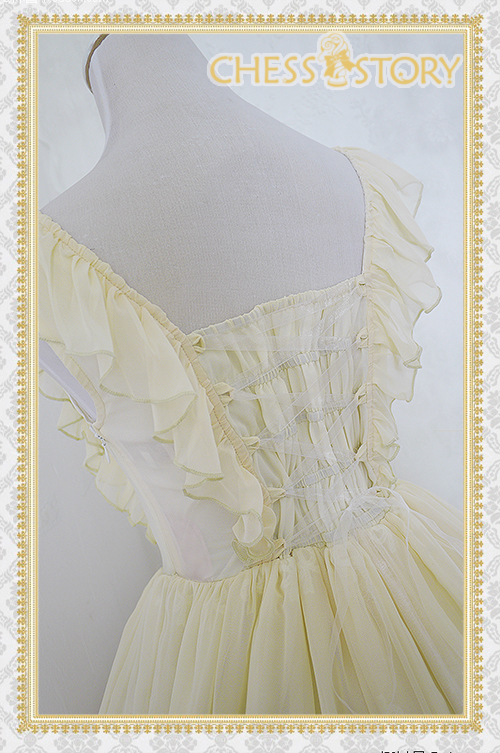 Sweet Chiffon Le Ballet Embroidery Lace Chess Story Lolita Jumper Dress