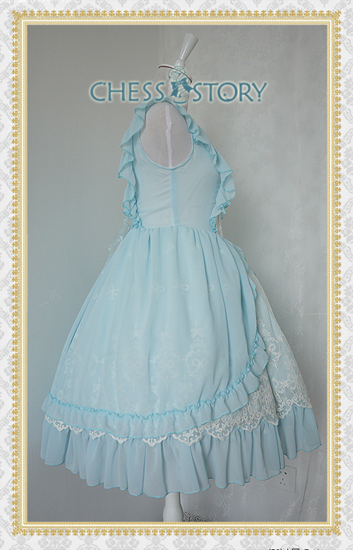 Sweet Chiffon Le Ballet Embroidery Lace Chess Story Lolita Jumper Dress