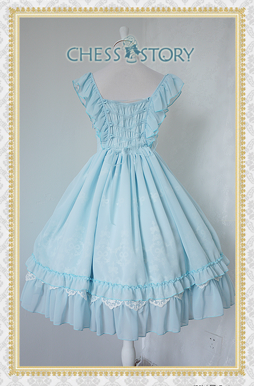 Sweet Chiffon Le Ballet Embroidery Lace Chess Story Lolita Jumper Dress